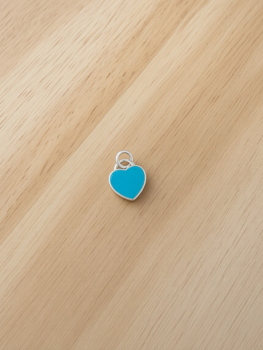 925 Sterling Silver Blue Heart Pendant Charm Necklace Accent - Women Jewelry